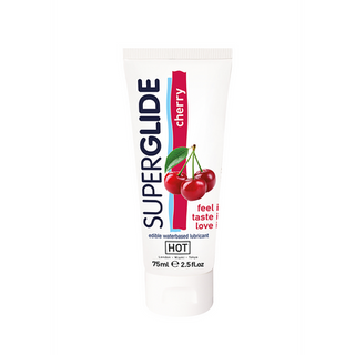 Superglide - Edible Waterbased Lubricant - Cherry - 3 fl oz / 75 ml