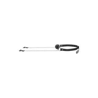 Breathable Ball Gag with Nipple Clamps