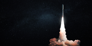 Rocket ship launch 