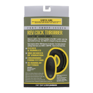 Rev Cock Throbber - Vibrating Cockring - Large - Black