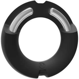 The Paradox - Silicone/Metal Cock Ring - 50mm - Black