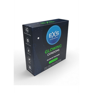 EXS Glow - Condoms - 3 Pieces