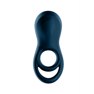 Epic Duo Ring - Double Ring Vibrating Cockring - Dark Blue