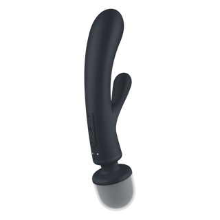 Triple Lover - Hybrid Wand Vibrator - Grey