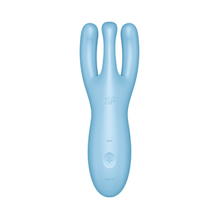 Threesome 4Plus - Lay-on Vibrator with App - Blue