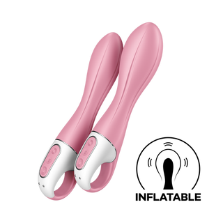 Air Pump Vibrator 2 - Inflatable Vibrator - Light Red