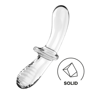 Double Crystal - Glass Dildo - Transparent