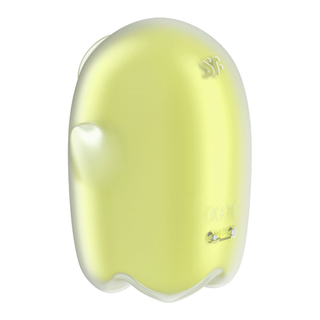 Glowing Ghost - Glow in the Dark - Double Air Pulse Vibrator - Yellow