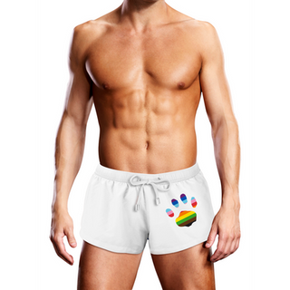 Swim Trunk White Oversized Paw - L