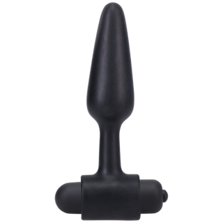 Vibrating Butt Plug - 4 / 10 cm - Black