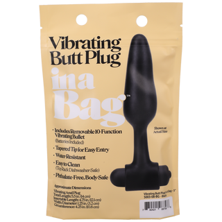 Vibrating Butt Plug - 5 / 12 cm - Black