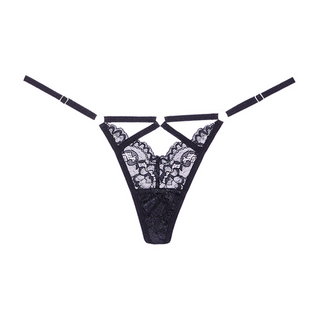 Do Not Disturb - Lace Thong - OS - Black