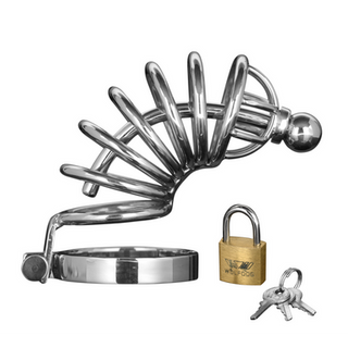 Asylum - Chastity Cage with 6 Rings - M/L