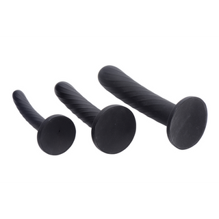 Strap-on Silicone 3 piece set - Black