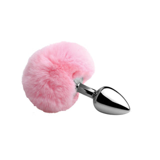 Fluffy Bunny Tail - Anal Plug - Pink