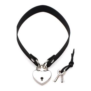 Lock-It - Choker with Heart Lock and Key