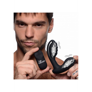 AT Power - Prostate Stimulator Hollow Prostate Plug with Remote Control and 7 Speeds