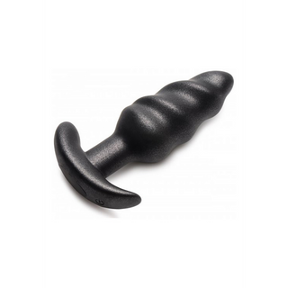 Vibrating Silicone Swirl Plug with Remote Control and 25 Speeds