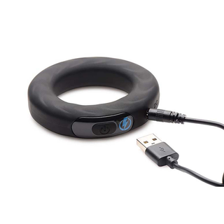 Vibrating and E-Stim Silicone Cockring + Remote Control