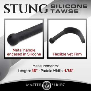 Stung Silicone Tawse - Black