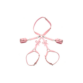 Bondage Harness with Bows - M/L - Pink