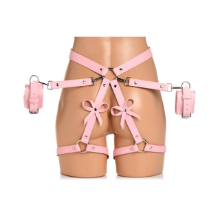 Bondage Harness with Bows - XL/2XL - Pink