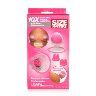 Rotating Silicone Nipple Suckers with 2 Attachments