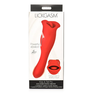 Kiss and Tell Pro - Dual-Ended Kissing Vibrator - Red