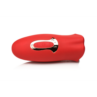 Kiss and Tell - Silicone Kissing and Vibrating Clitoral Stimulator - Red