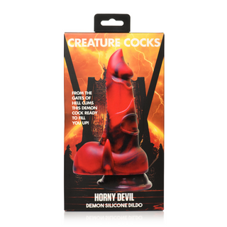 Horny Devil - Demon Silicone Dildo - Red