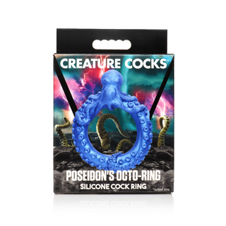 Poseidon's Octo-Ring - Silicone Cock Ring - Blue