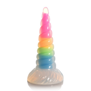 UniGlow - Glow-in-the-Dark Rainbow Silicone Dildo