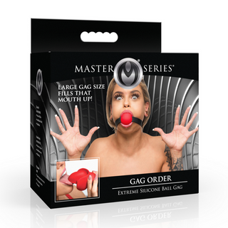 Gag Order - Extreme Silicone Ball Gag - Red