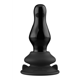 Missy - Vibrating Glass Butt Plug with Suction Cup