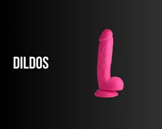 Hot pink silicone dildo