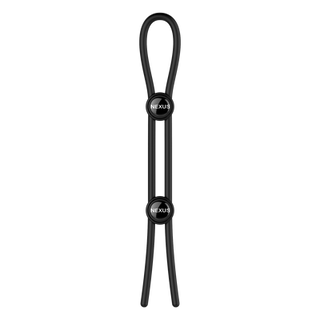 Forge - Double Adjustable Lasso Silicone Cock Ring - Black