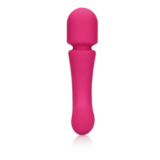 Ultra Soft Silicone Double-Sided Wand Vibrator - Prestone Pink