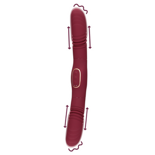 Double-Sided Thrusting Vibrator - Merlot Grape