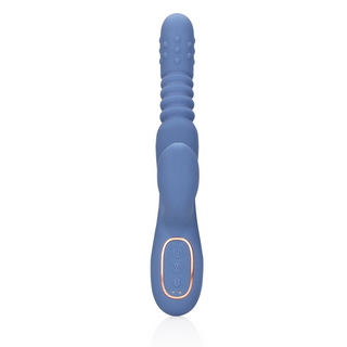 Rotating Beads and Thrusting Rabbit Vibrator - Blue Nova