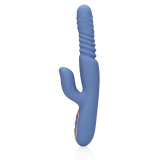 Rotating Beads and Thrusting Rabbit Vibrator - Blue Nova