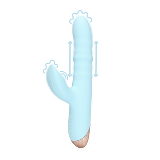 Pulse Wave and Up-and-Down Moving Ring Vibrator - Arctic Blue