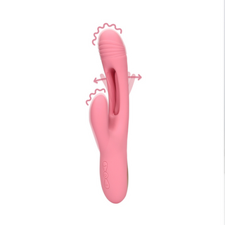 Flapping G-Spot Rabbit Vibrator - Pink Arabesque