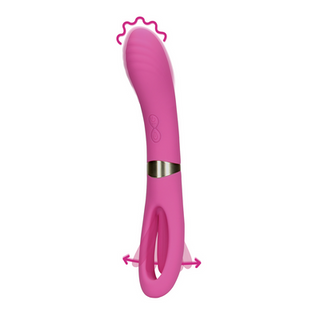 Double-Sided Flapping and G-Spot Vibrator - Exuberant Pink