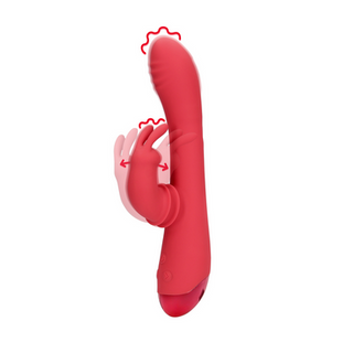 Swinging Rabbit G-Spot Vibrator - Brighto Red