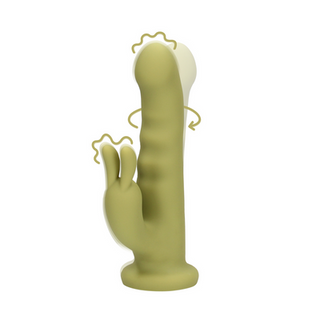 Ultra Soft Silicone Rotating Rabbit Vibrator - Spring Sage