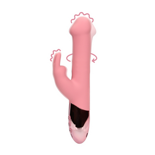 Rotating Beads Rabbit Vibrator - Pink Arabesque