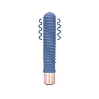 Ribbed Mini Vibrator - Blue Horizon