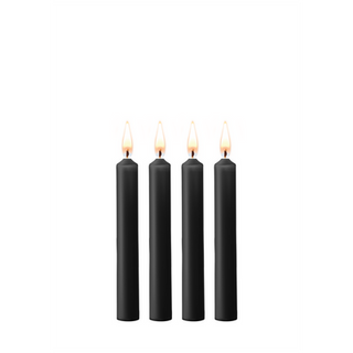 Teasing Wax Candles - 4 Pieces - Black