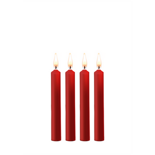 Teasing Wax Candles - 4 Pieces - Red