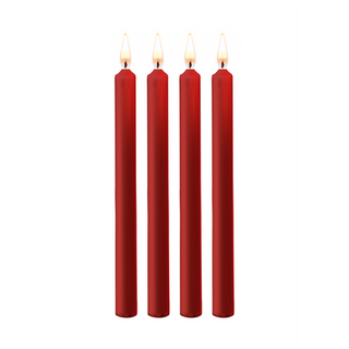 Teasing Wax Candles - 4 Pieces - Large - Red